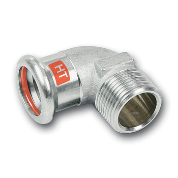 Kolano 90' Concept By SANHA Therm Industry, stal (cynk/nikiel), 15 mm x 1/2'' (zw x GZ)