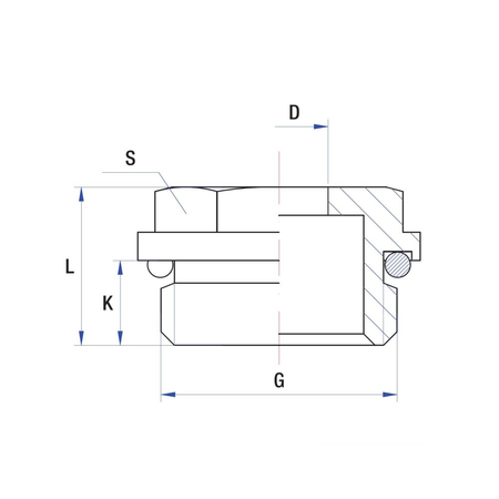 Korek RUMET otwór 8,2 mm mosiądz 5/4'' na klucz