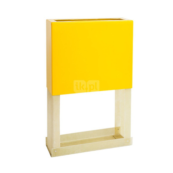 Postument z laminatu do punktu red-pom na 2 gazomierze z laminatu o podstawie 670x250mm, H=1000mm - brązowy