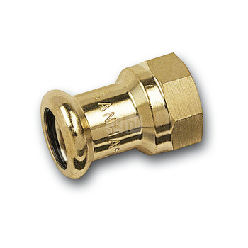Mufa SANHA PURAPRESS, brąz, 15 mm x 1/2'' (zw x GW)