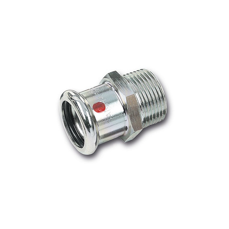 Nypel Concept By SANHA Therm, stal (cynk/nikiel), 15 mm x 3/8'' (zw x GZ)