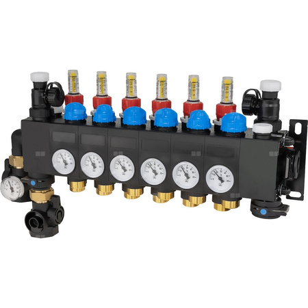 ProCalida CC 1 na 6 obiegów grzewczych, rotametry 0,75÷3,75 l/min