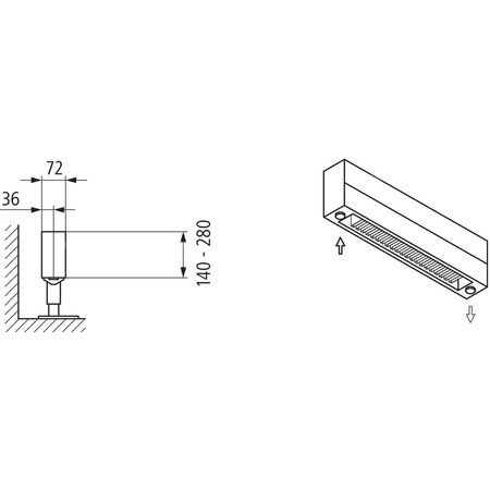 Konwektor Kermi Konvektor Typ21 BH280x72x5400mm QN4369, weiß, 6bar, o. Abd., AB Uni.