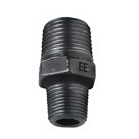 Nypel redukcja ODLEWNIA ZAWIERCIE N8/40/245 żeliwo (czarne) 1 1/4'' x 1'' (GZ)