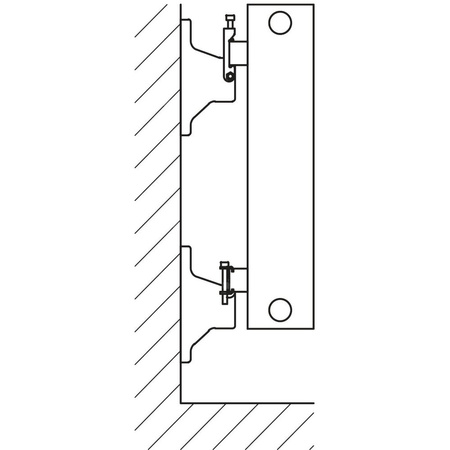 Ściana grzewcza Kermi Heizwand HHN Typ20 BH420x72x3000mm QN2232, weiß, 6bar, o. Abd, AB 12