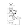 Syfon umywalkowy butelkowy "niski" 11/4"x32mm z podłączeniem pralki lub zmywarki