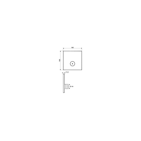 Podtynkowy natrysk ścienny LINUS D-SC-V samozamykający, chrom