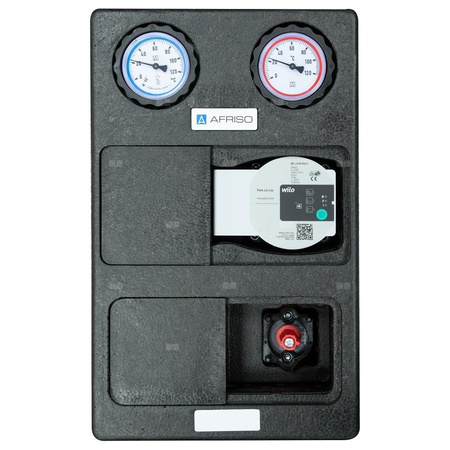 Grupa pompowa AFRISO PrimoTherm K 180-2 DN 25 WP 3-WM GZ x GW 1 1/2'' x 1'', z zaworem mieszającym, z izolacją, z pompą obiegową Wilo Para SC 25/6