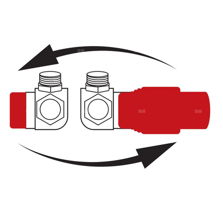 Dekoracyjny zestaw termostatyczny osiowy, czarny