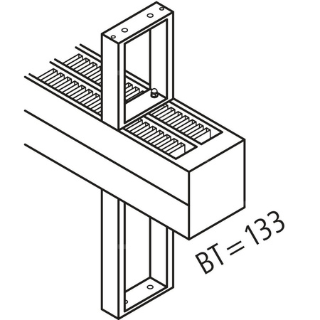 Konwektor Kermi V-Konvektor Typ32 BH210x133x2800mm QN3156, weiß, 6 bar, m. Abd., Vent. re