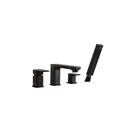 LOFT BLACK bateria wannowa 4-otworowa, black mat
