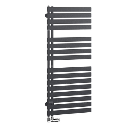 Grzejnik Grzej. Kermi®Credo®Half®flat 1400x600x37, srebro błyszczące, lewy