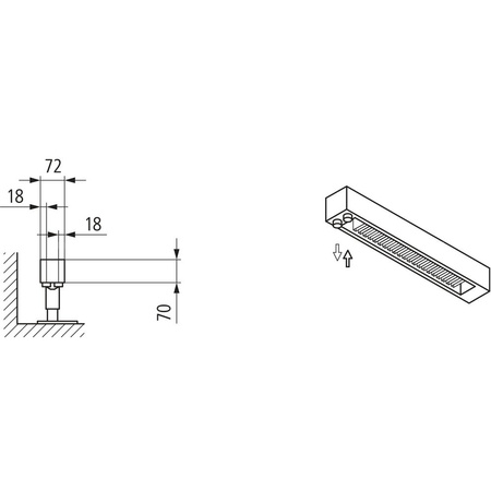 Konwektor Kermi Konvektor Typ21 BH280x72x5800mm QN4692, weiß, 6bar, o. Abd., AB Uni.