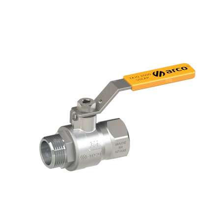 Zawór kulowy ARCO TAJO SOLAR stal nierdzewna 3/8'' GW x GZ, uchwyt: dźwignia chrom