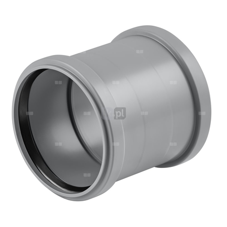 Złączka dwukielichowa MAGNAPLAST HT PLUS HTMM, PP (szary), DN 50 (ww x ww), do kanalizacji