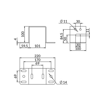 Łącznik kapeluszowy LK profilu KJ OGCLKKJ