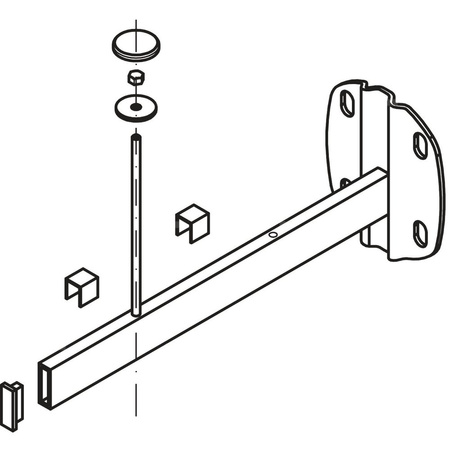 Konsola KERMI do montażu konwektorów L=350 mm, biała