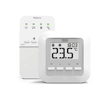 Bezprzewodowy regulator pokojowy dwustanowy biały, model ST-295 v2