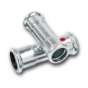 Czwórnik Concept By SANHA Therm dwupłaszczyznowy stal 28 mm x 28 mm x 15 mm x 15 mm, zw x zw x zw x zw