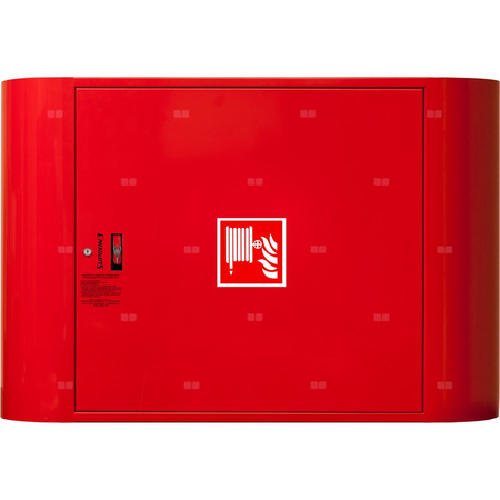 Hydrant DN 25 FIT zawieszany, wersja z dwoma ćwierćwałkami, wąż 20 m, zamek patent, RAL 3000