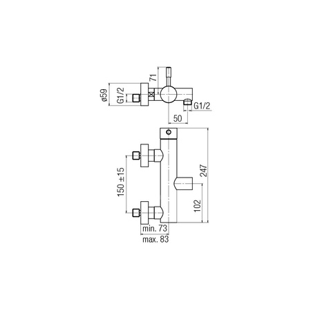 VEGANE BIANCO Bateria natryskowa ścienna z akcesoriami