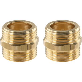 Zestaw dwóch nypli z czołami pod uszczelkę płaską do połączenia modułów BTU/BRU z rozdzielaczami ProCalida VA 1C AFRISO gwint 1''