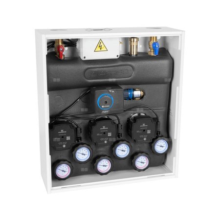 Grupa pompowa AFRISO PrimoBox AZB 351 GZ x GW 3/4'' x 3/4'', z zaworem termostatycznym, z izolacją, z siłownikiem arm 141