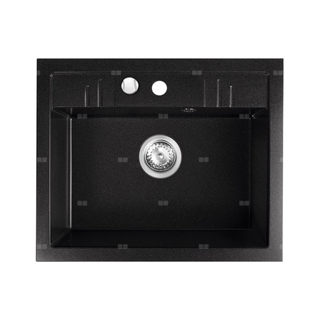 MEZZO II zlewozmywak granitowy 1-komorowy 48/58, grafit