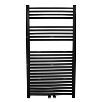 Grzejnik łazienkowy typ 450/1200/RS,5 prosty czarny z przyłączem 50 mm