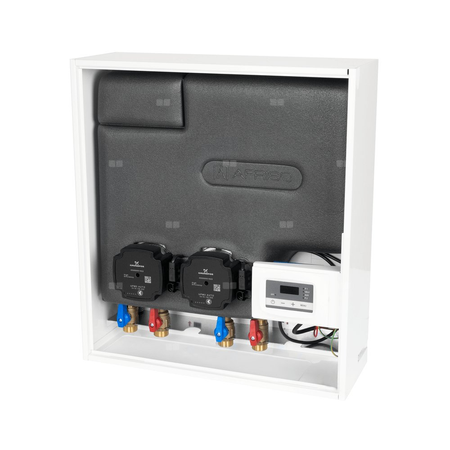 Grupa pompowa AFRISO PrimoBox AHB 620 GZ x GW 3/4'' x 3/4'', z izolacją, z pompą obiegową 2x Grunfos UPM3 Auto