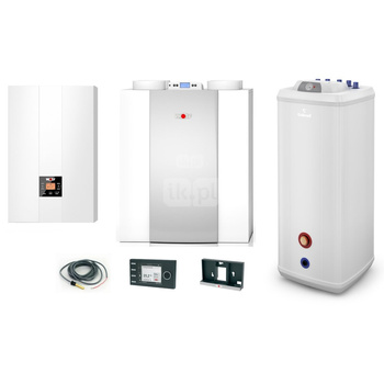 Pakiet - Kocioł gazowy jednofunkcyjny WOLF FGB-24 kondensacyjny wiszący 5.3 - 20.7 kW + Czujnik c.w.u. + RegulatorBM-2 + RekuperatorCWL 300L + Zasobnik c.w.uVulcan 200L stojący