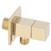 Zawór wodny FERRO QUADRO, jasny złoty GZ 1/2'' x GZ 1/2''