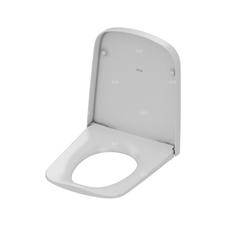 Deska sedesowa wolnoopadająca TECE one z pokrywą CLASSIC duroplast, kolor: biały, kolor zawiasu: metal chromowany