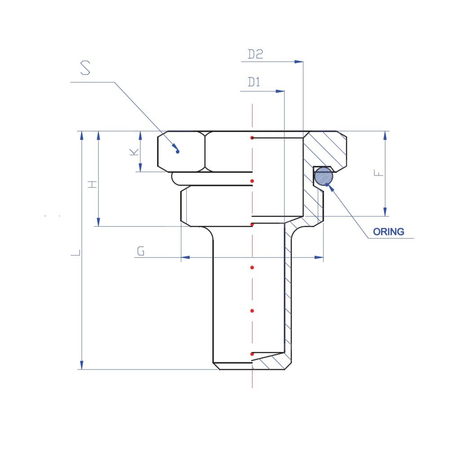 Osłona termometru RUMET G 1/2 L=50 mosiądz