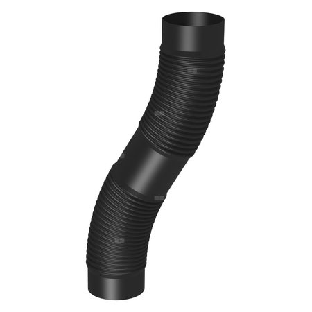Rura Concept By JEREMIAS (pp-flex) ZW x ZW 80 x 80 mm 15000 mm spalinowa, kolor czarny