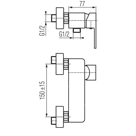 LOFT BLACK bateria natryskowa, black mat