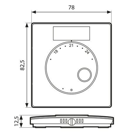 Termostat AFRISO R FT bezprzewodowy zasilanie ogniwo słoneczne / bateria 3 v dc cositherm 8-30'C