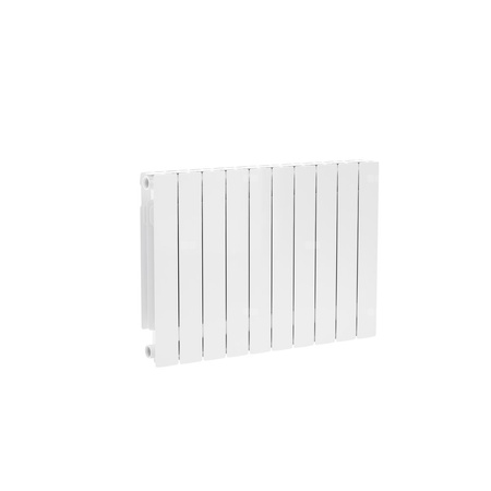 Grzejnik żeberkowy KFA Armatura ADR500/10 aluminium, podłączenie boczne 570 x 805 mm, kolor biały
