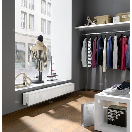 Grzejnik płytowy typ 10 KERMI Profil-V, prawy wym. 750 x 600 mm, kolor biały, moc 442 W