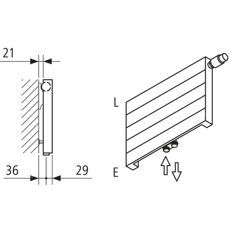 Grzejnik płytowy typ 10 KERMI V-HHV wym. 700 x 3800 mm, kolor biały, moc 2755 W