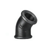 Kolano 45' ODLEWNIA ZAWIERCIE A1/5/120 żeliwo (czarne) 3/4'' (GW)