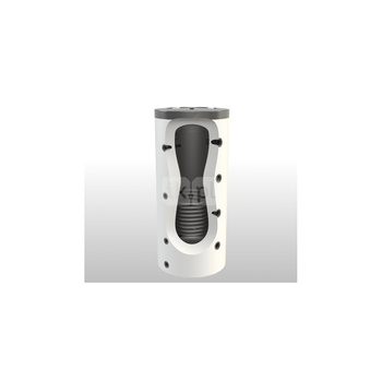 Zbiornik buforowy stojący ELEKTROMET WGJ-B pojemność 400 l z wężownicą, izolacja: kauczuk, kolor: biały