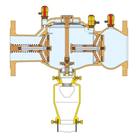 Izolator przepływów zwrotnych ze strefą obniżonego ciśnienia z możliwością nadzoru - połączenia kołnierzowe Typu BA DN 100