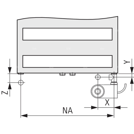 Grzejnik dekoracyjny Kermi Casteo-D 1261x600x30 biały, lewy, rozstaw przyłączy 900