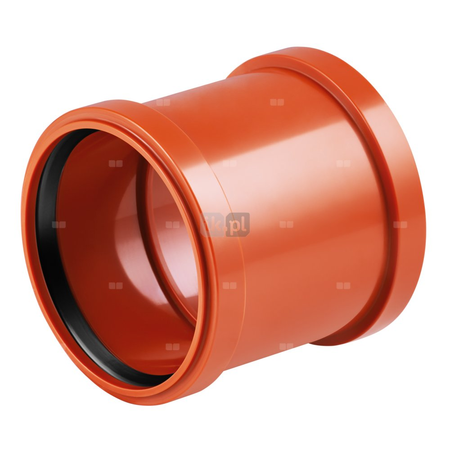 Złączka dwukielichowa MAGNAPLAST KG ERMM, PVC-U (pomarańczowy), DN 200 (ww x ww), do kanalizacji