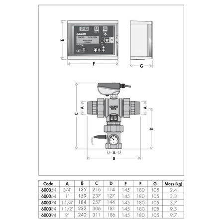 LEGIOMIX Elektroniczny zawór mieszający z programowalną dezynfekcją termiczną i dezynfekcją kontrolną - 24 V, 3/4"