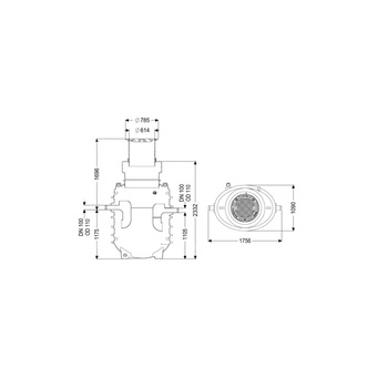 Separator tłuszczu EasyClean ground GW Direct-L NS4 170D