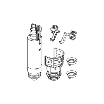 Zawór spłukujący typu A2 z koszem z uszczelką O-ring i wkładką kryzującą fi 42 TECE profil