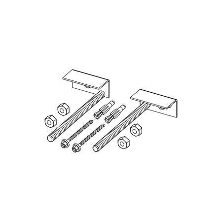 TECEprofil - mocowanie stelaża podtynkowego proste