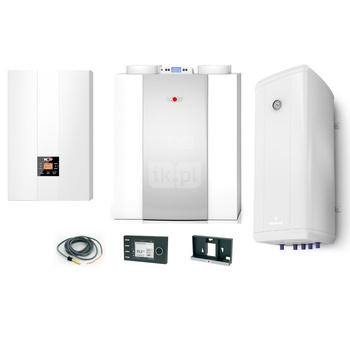 Pakiet - Kocioł gazowy jednofunkcyjny WOLF FGB-24 kondensacyjny wiszący 5.3 - 20.7 kW + Czujnik c.w.u. + RegulatorBM-2 + RekuperatorCWL 400P + Zasobnik c.w.uVulcan 120L wiszący